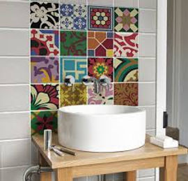 Adesivo de azulejo vintage lavabo