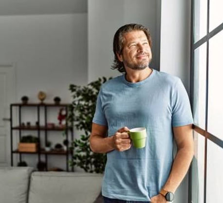 Man being reflective following individual therapy at FFCC.
