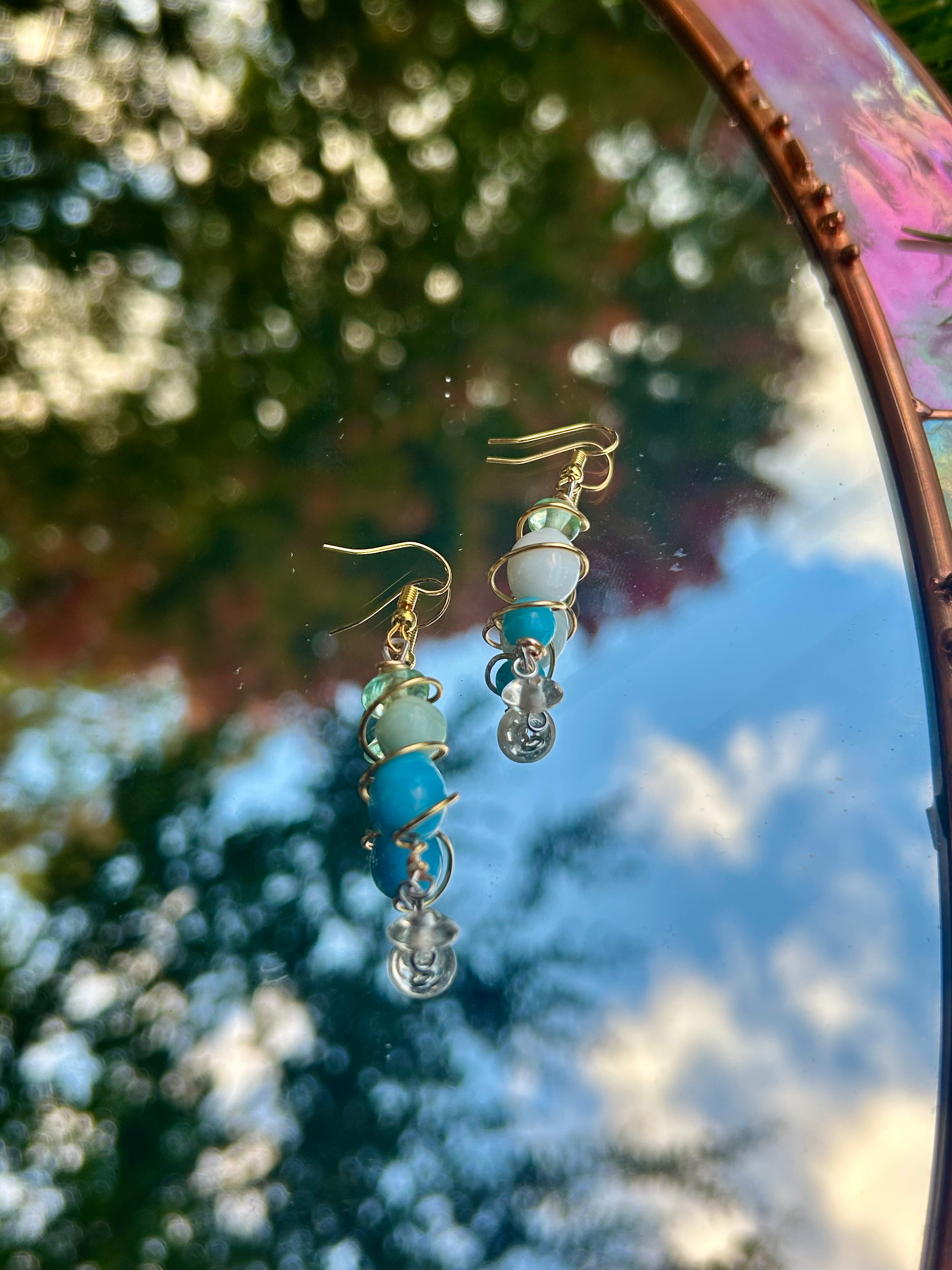 spiral wrapped earrings