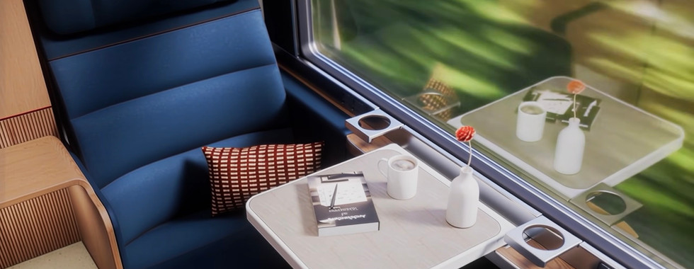 Amtrak's long distance fleet proposal rendering of private suite - Amtrak