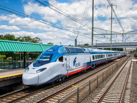 Amtrak Acela train undergoes testing on the Northeast corridor