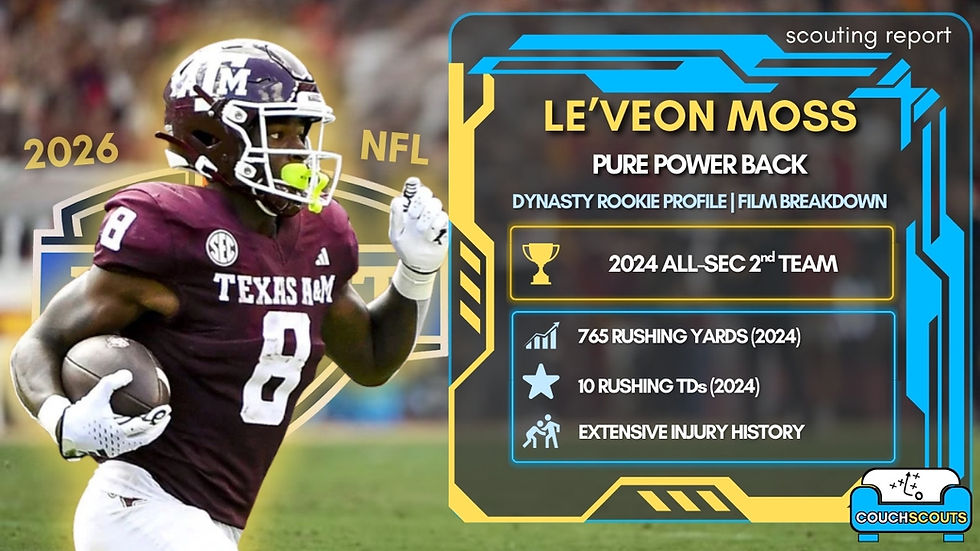 Le'Veon Moss: The Best Power Back in 2026? 2026 NFL Draft Scouting Report | 