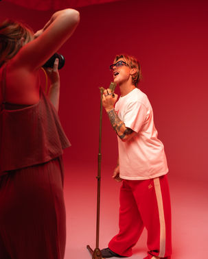 Models shooting a campaign 