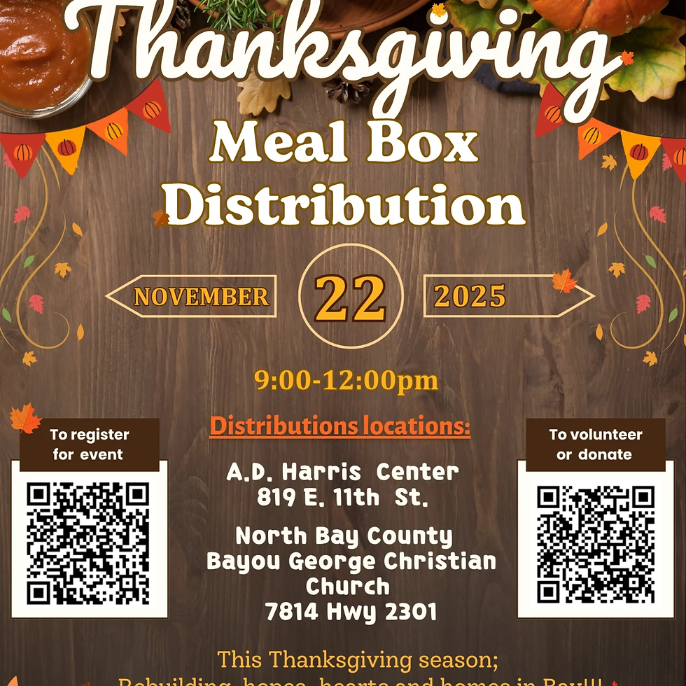 Rebuild Bay Thanksgiving Food Box Distribution 