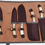 Thumbnail: Set of Six Hand forged Damascus Steel Kitchen Knives with Bone Scales