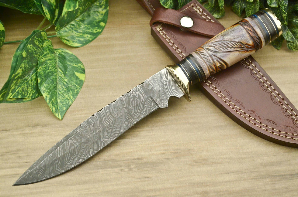 Damascus Handmade Hunting & Camping Knife Item Number ( FE-10080)