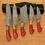 Thumbnail: 5 pcs Damascus Steel Kitchen Chef Utility Knife Set