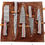 Thumbnail: Handmade Damascus chef knife set of 5 with Multi Color Dollar Sheet handle