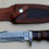 Thumbnail: Handmade Damascus Steel Hunting Bowie Knife Leather Sheath Outdoor Camping 13 In