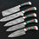 Thumbnail: Custom Handmade Full Tang Damascus Steel Chef Knife Set