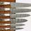 Thumbnail: Set of Six Hand forged Damascus Steel Kitchen Knives with Real Stag Handles