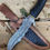 Thumbnail: 12" Handmade Damascus Steel Hunting Knife with Leather Sheath
