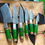 Thumbnail: Damascus Chef Set 6 Pieces Green Wood Handle 1095 High Carbon Steel Forged 15N20