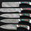 Thumbnail: Custom Handmade Full Tang Damascus Steel Chef Knife Set