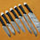 Thumbnail: Black Micarta Handle, Damascus steel Kitchen Knife Set