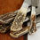 Thumbnail: Set of Six Hand forged Damascus Steel Kitchen Knives with Real Stag Handles
