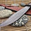 Thumbnail: Handmade Damascus Steel Hunting Bowie Knife With Leather Sheath