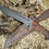 Thumbnail: DAMASCUS HUNTING KNIFE, DAMASCUS STEEL CLASSIC BOWIE KNIFE 13", WALNUT WOOD