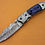 Thumbnail: Damascus Folding Knife, 7.5" Damascus Steel Bolster Point Blade