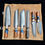 Thumbnail: Set of 5 | Handmade Damascus Steel Chef Set (5PCS)