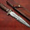 Thumbnail: Best Custom Handmade Damascus Steel Hunting Dagger Knife With leather sheath