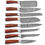 Thumbnail: Handmade damascus steel chef knife set of 8 pieces kitchen knife set