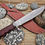 Thumbnail: Handmade Damascus Steel Hunting Bowie Knife With Leather Sheath