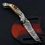 Thumbnail: Handmade Ram Horn Handle Damascus Steel Folding-Pocket Knife