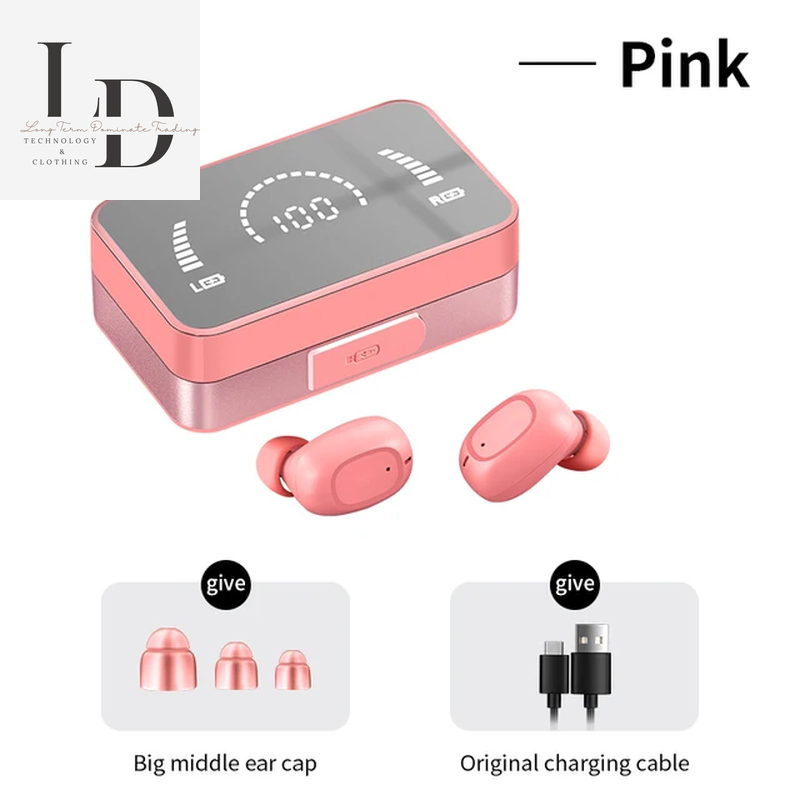 Thumbnail: MC T5 Women Bluetooth Headphones TWS Wireless Earphones Mirror Design Sports Ear