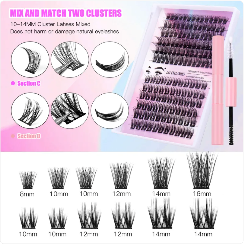 Thumbnail: Natural Single Cluster False Eyelash Set with Large Capacity