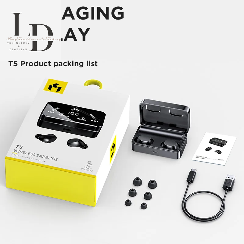 Thumbnail: MC T5 Women Bluetooth Headphones TWS Wireless Earphones Mirror Design Sports Ear