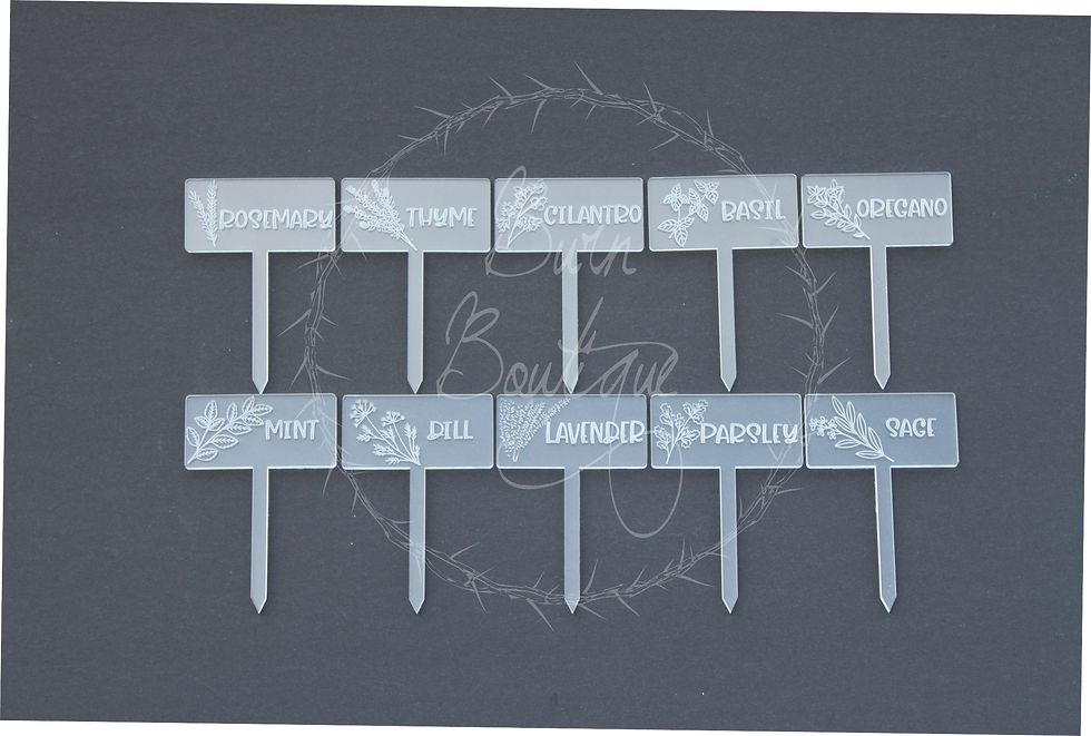 Thumbnail: Laser Engraved Acrylic Herb Garden Markers
