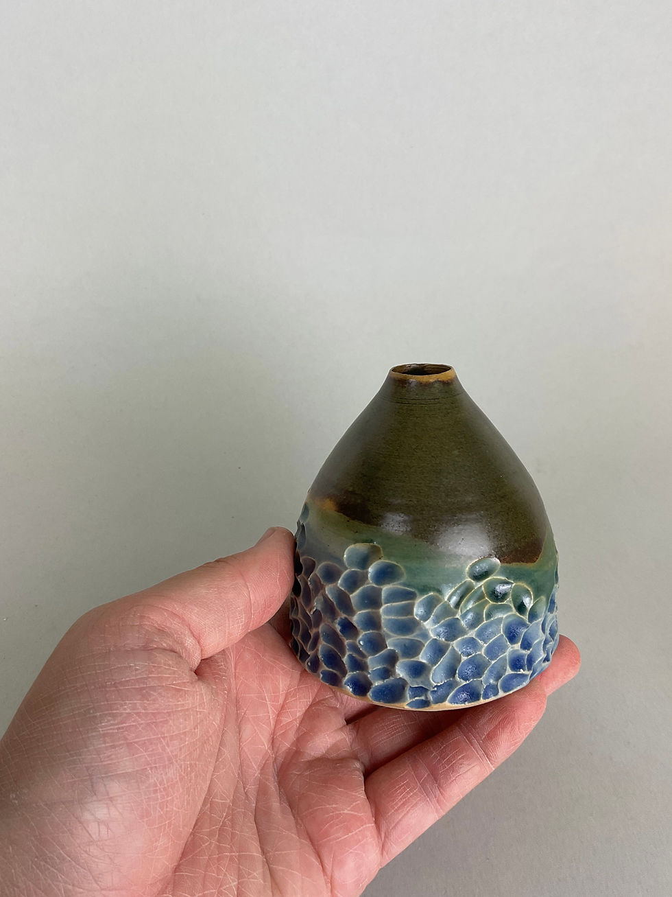 Miniature : Vase empreinte bleu et forêt 