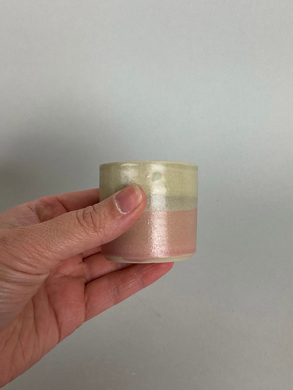 Miniature : Tasse à expresso rosée et vert d’eau