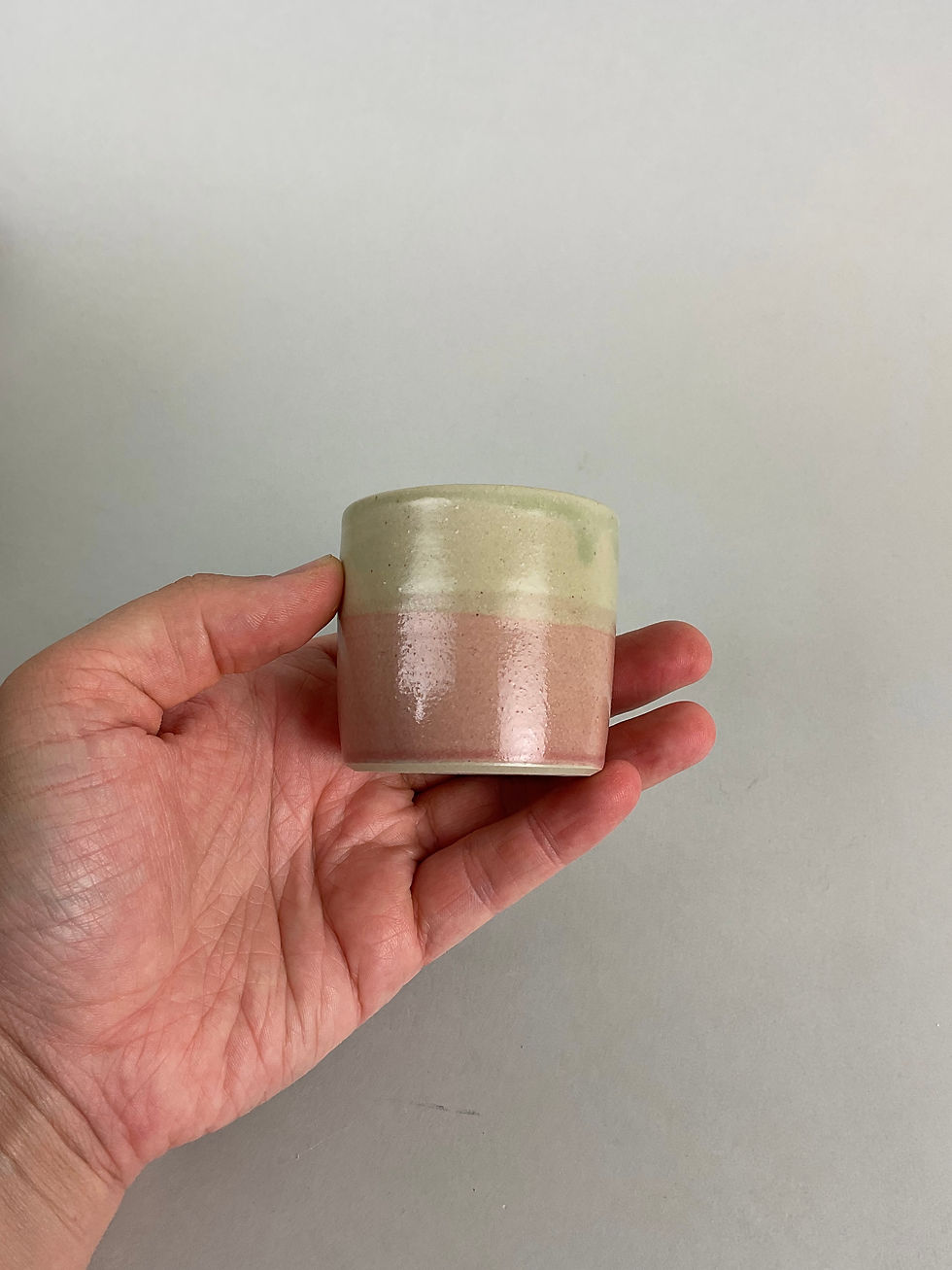 Miniature : Tasse à expresso rosée et vert d’eau