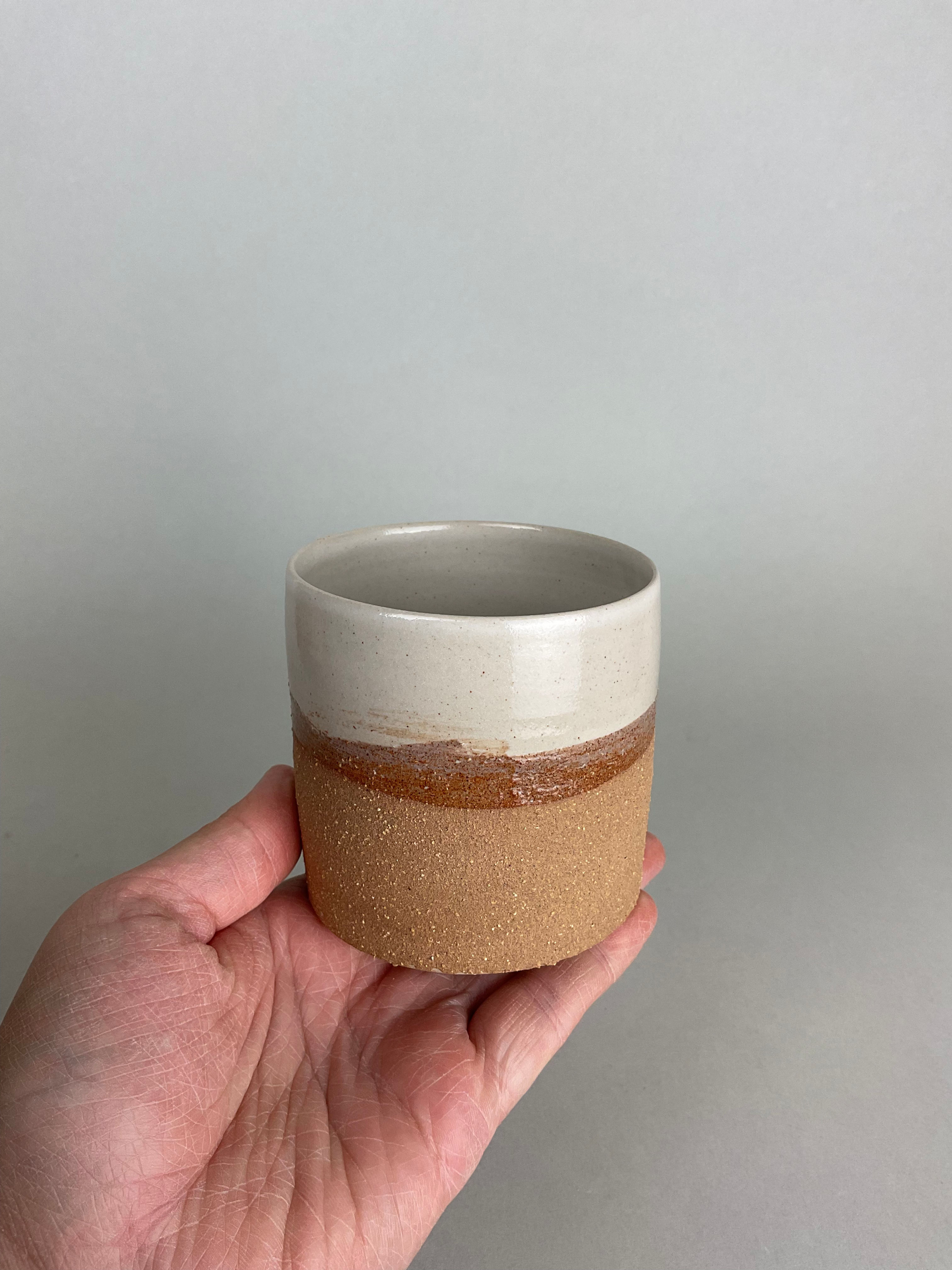 Tasse droite blanc chamotte