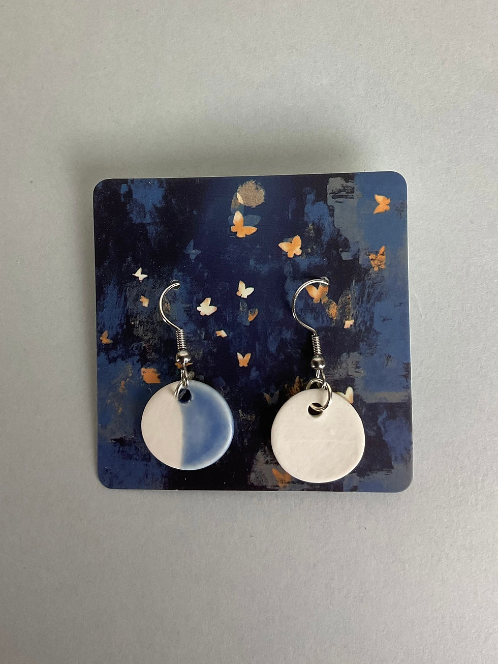 Miniature : Boucles d'oreilles petite pastille bleu