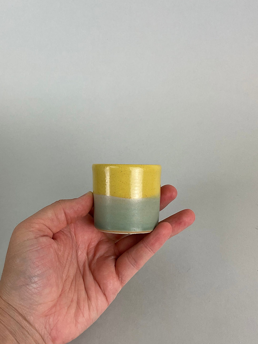 Miniature : Tasse à expresso douceur lagon jaune