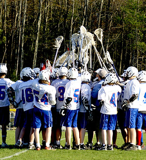 Lacrosse Team Huddle