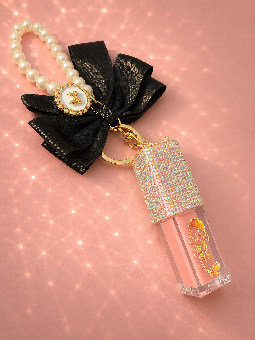 French Latte Lip Gloss Keychain