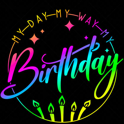 My Day My Way My Birthday SVG for Cricut and Silhouette – birthday shirts, mugs, banners, and birthday party crafts