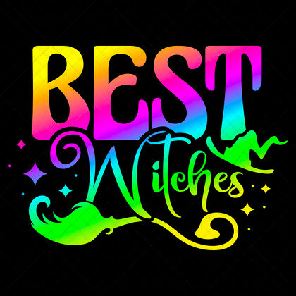 Best Witches SVG funny Halloween design for best friend shirts, mugs, totes, pumpkins, costumes, and spooky décor