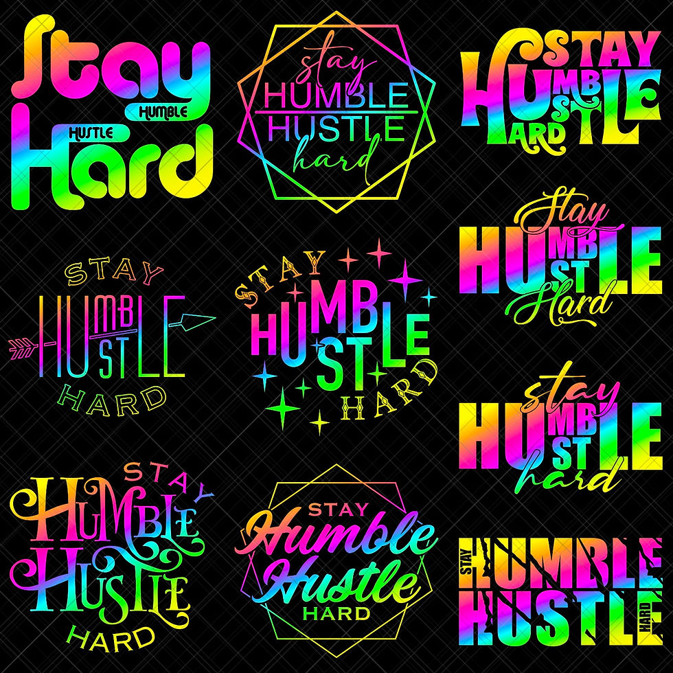 Stay Humble Hustle Hard SVG bundle with motivational quotes for female entrepreneurs and hardworking small business owners