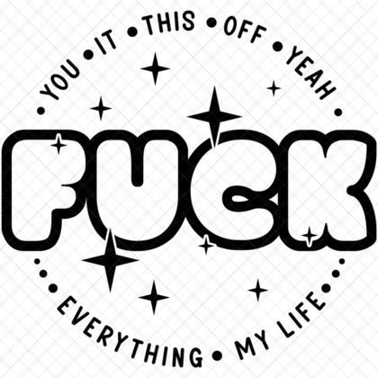 Fuck Circle SVG funny sarcastic adult humor design for t-shirts, mugs, tote bags, wall art, stickers, and gifts