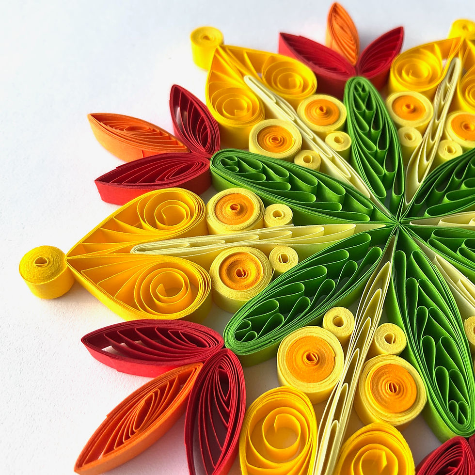 colorful quilled paper snowflake hanging christmas ornament