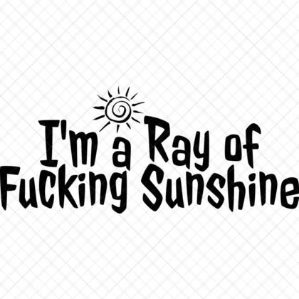 I’m a Ray of Fucking Sunshine SVG funny sassy quote for t-shirts, mugs, tote bags, stickers, notebooks, and gifts