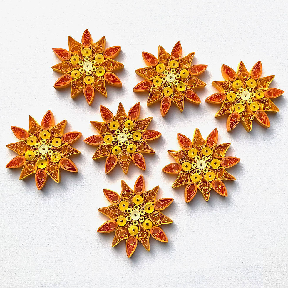 christmas ornament yellow hanging christmas tree decoration paper quilled snowflake