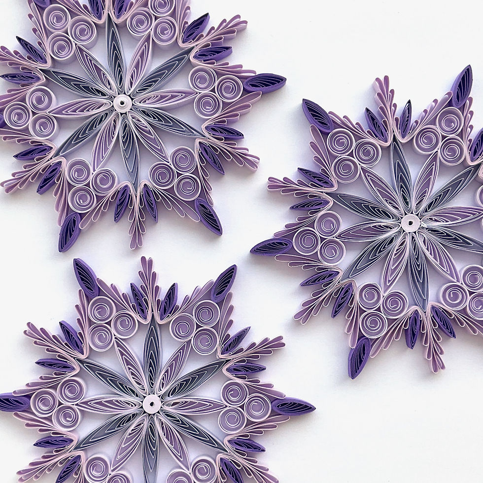 purple christmas ornament paper quilled snowflake hanging home decoration