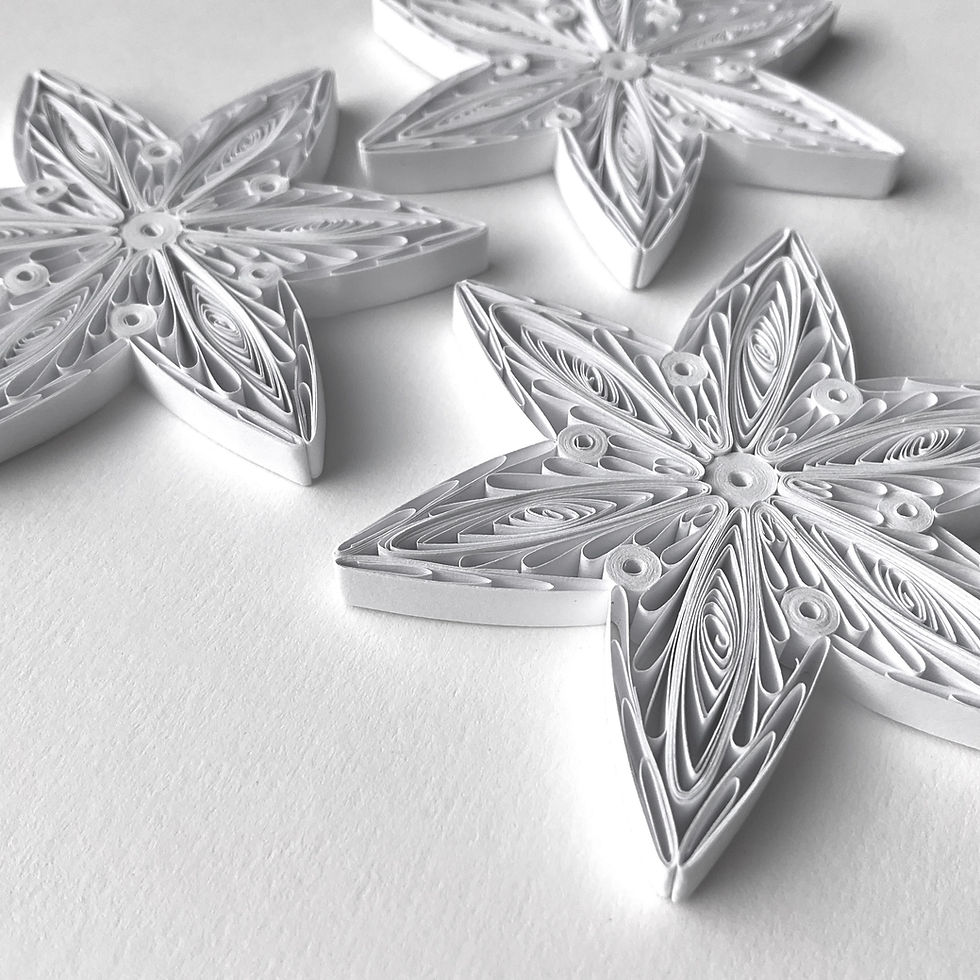 christmas ornament white hanging christmas tree decoration paper quilled snowflake