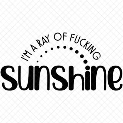 I’m a Ray of Fucking Sunshine SVG funny sarcastic quote for t-shirts, mugs, tote bags, stickers, notebooks, and gifts